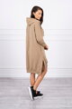 Erweitertes Sweatshirtkleid mit Kapuze 9078 beige