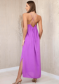 Langes lila Damenkleid 6418