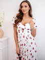 Midi Sommerkleid ART23823-1 mit Kirschen