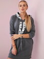 Damen Sweatshirt-Kleid mit Kapuze 0042 graphit
