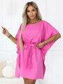 Fuchsiové šaty s kimono rukávmi 287-42 SOFIA