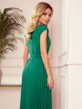 Dámske šaty s plisovanou sukňou 311-3 smaragdové 