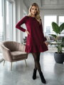 Elegantes Burgunderfarbenes Kleid für Damen