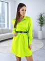 Helles Hemdkleid in Limettenfarbe
