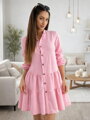 Stilvolles Damen-Babypink Sommerkleid