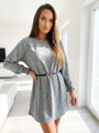 Luxuriöses kurzes Damenkleid silber
