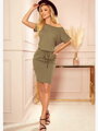 Damen Jersey-Kleid 139-8 olivgrün