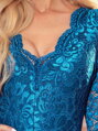 Dámske slávostné čipkované šaty 210-14 modré