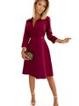 Langes Damen-Hemdkleid 286-5 Burgunderrot