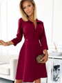 Langes Damen-Hemdkleid 286-5 Burgunderrot