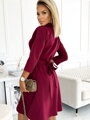 Langes Damen-Hemdkleid 286-5 Burgunderrot