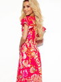 Damen-Blumenkleid mit kurzen Ärmeln 310-4
