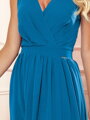  Langes Damenkleid mit Bindeband am Rücken 362-4 blau