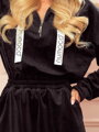 Damen-Velours-Sportkleid Schwarz 358-1