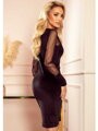Damen-Velourskleid NM 343-1 schwarz