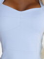 Hellblaues 318-8 elegantes tailliertes Kleid