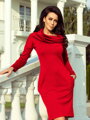 Damenkleid mit großem Kragen 131-9 rot