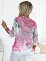 Stylischer Damenpullover 534-1 mit Blumen