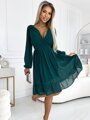 Elegantes Damenkleid 538-2 smaragdgrün