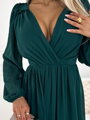 Elegantes Damenkleid 538-2 smaragdgrün