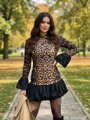 Schönes Leopardenkleid