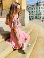 Damen Sommerkleid mit Rüschen MFY ART 22751 rosa