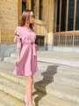 Damen Sommerkleid mit Rüschen MFY ART 22751 rosa