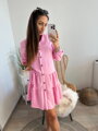 Dámske štýlové babypink letné šaty