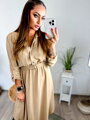 Damen-Midi-Kleid CREME