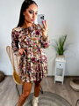 Trendiges Kleid mit Blumenmuster CREME 