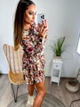 Trendiges Kleid mit Blumenmuster CREME 