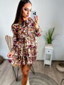 Trendiges Kleid mit Blumenmuster CREME 