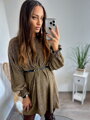 Damen glitzernde Kleid in Goldfarbe