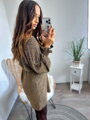 Damen glitzernde Kleid in Goldfarbe