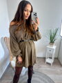Damen glitzernde Kleid in Goldfarbe
