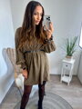 Damen glitzernde Kleid in Goldfarbe
