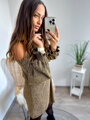 Damen glitzernde Kleid in Goldfarbe