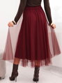 Dámska bordo tylová sukňa ART7777