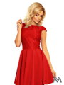 Schönes Damen Kleid 157-8 rot mit Spitze