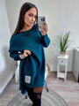 Damenlanger Pullover blau