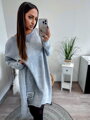 Damenpullover mit lockeren Schnitt grau