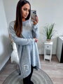 Damenpullover mit lockeren Schnitt grau