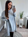 Damenpullover mit lockeren Schnitt grau