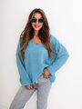 Sweatshirt mit Tasche SW209-24 blau