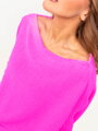 Langer neonrosa Pullover
