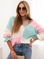 Damski sweterek rozpinany ART25047 mieta