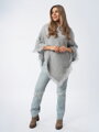 Damen Poncho mit Kapuze HARLEY hellgrau