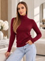 Bordowy damski golf 5117