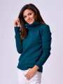 VERSABE Damen Rollkragenpullover Iris smaragdgrün