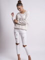 Damen Pullover mit Strickmuster LOGAN cream